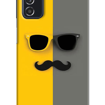 Sunglasses with Mustache Samsung M52 5G Hard Case Back Cover by Casekaro