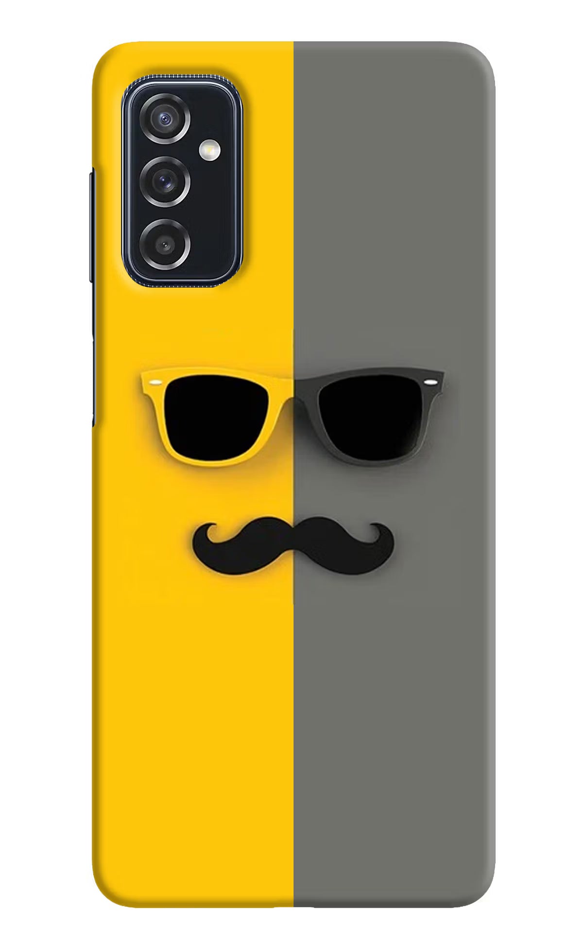 Sunglasses with Mustache Samsung M52 5G Hard Case Back Cover by Casekaro