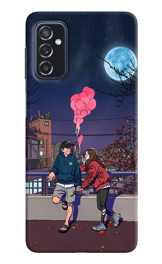 Chilling Couple Samsung M52 5G Hard Case Back Cover by Casekaro