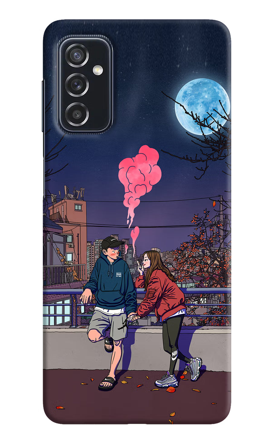 Chilling Couple Samsung M52 5G Back Cover, Hard case
