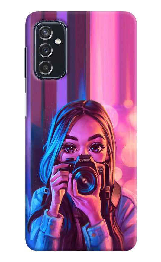 Girl Photographer Samsung M52 5G Hard Case Back Cover by Casekaro