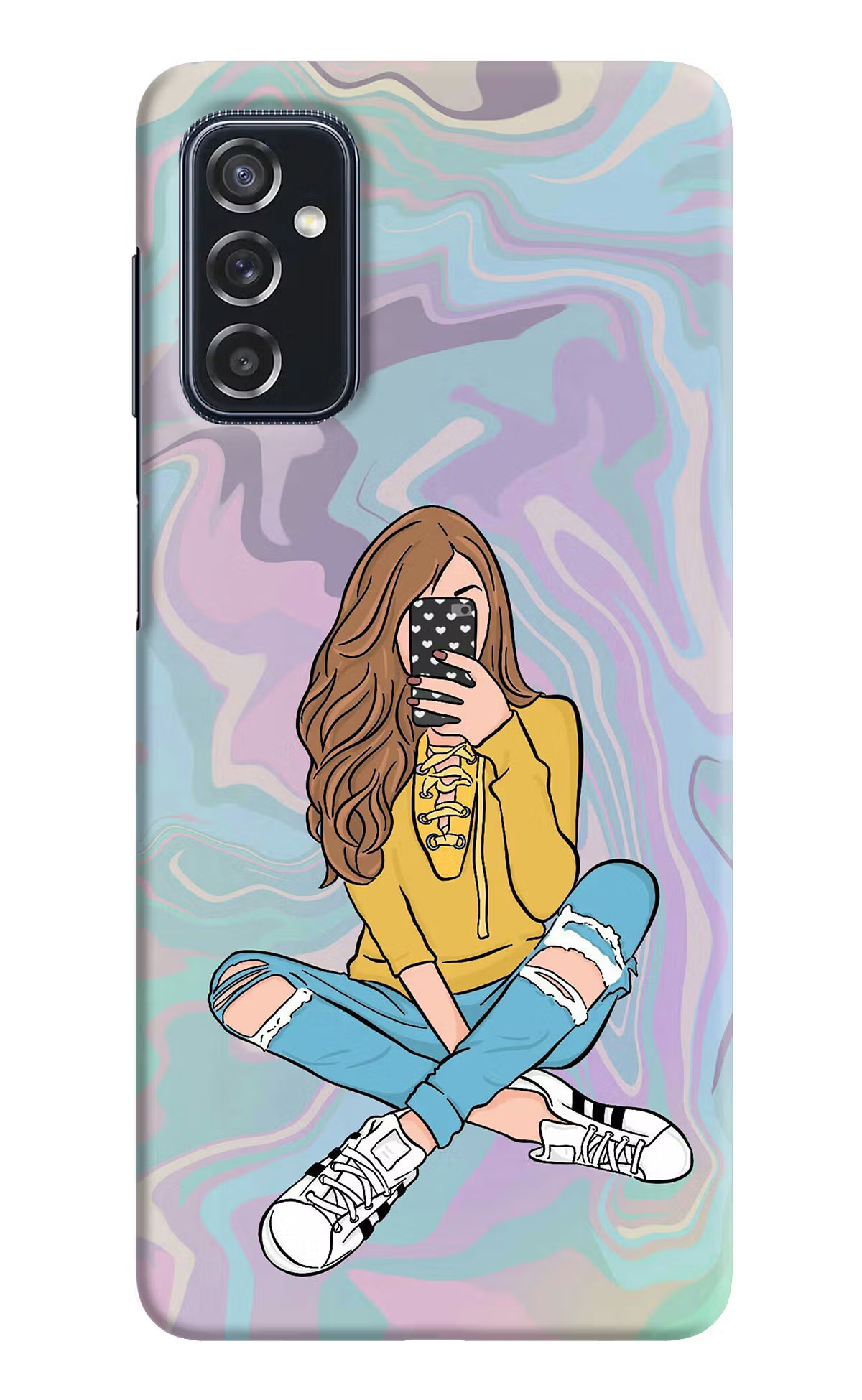 Selfie Girl Samsung M52 5G Hard Case Back Cover by Casekaro
