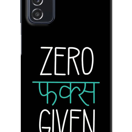 Zero Fucks Given Samsung M52 5G Hard Case Back Cover by Casekaro