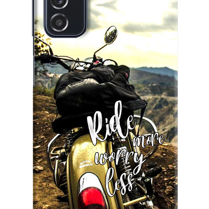 Ride More Worry Less Samsung M52 5G Hard Case Back Cover by Casekaro