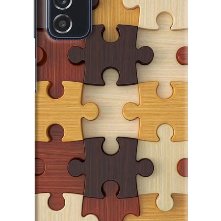 Wooden Puzzle Samsung M52 5G Hard Case Back Cover by Casekaro