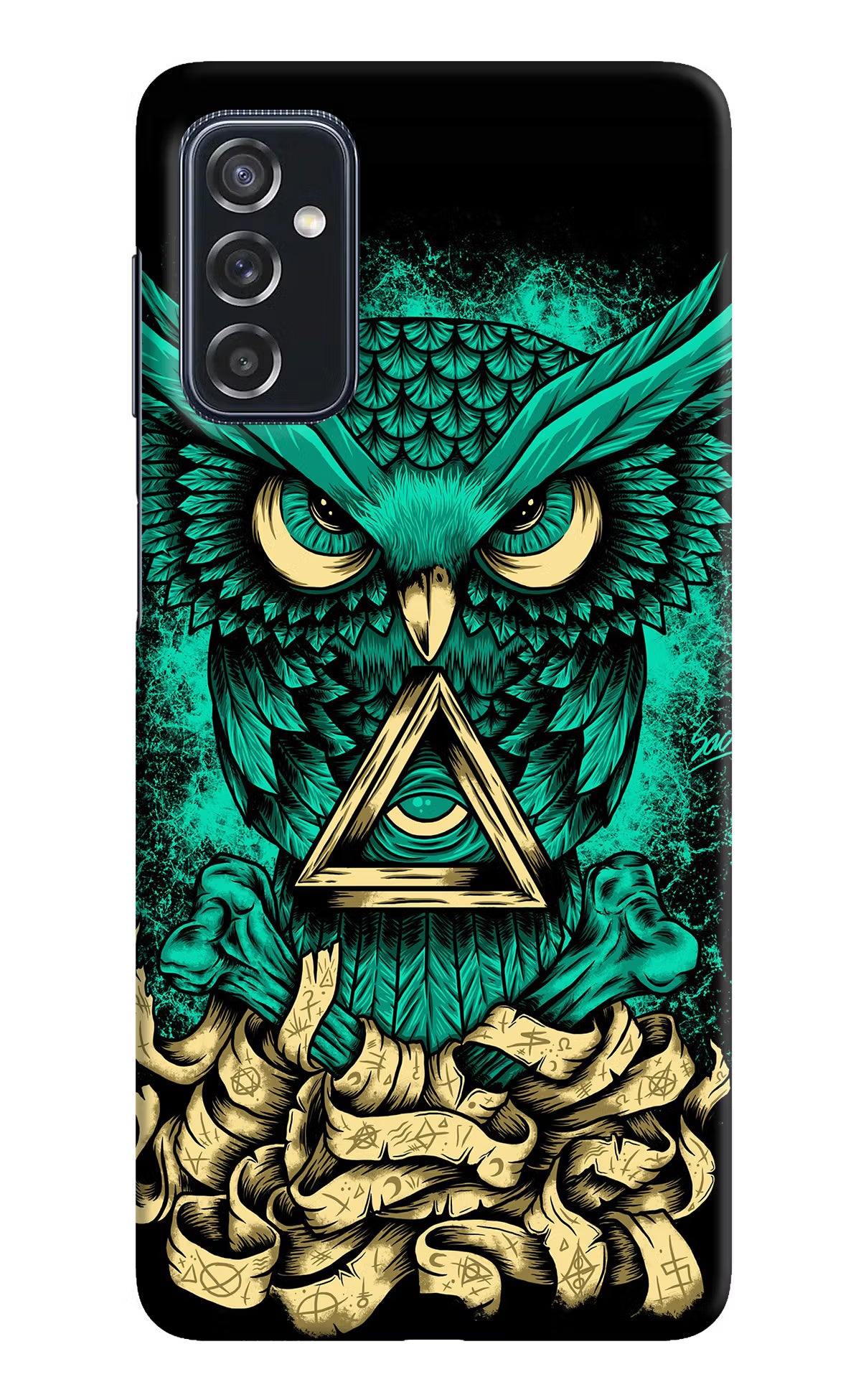 Green Owl Samsung M52 5G Hard Case Back Cover by Casekaro