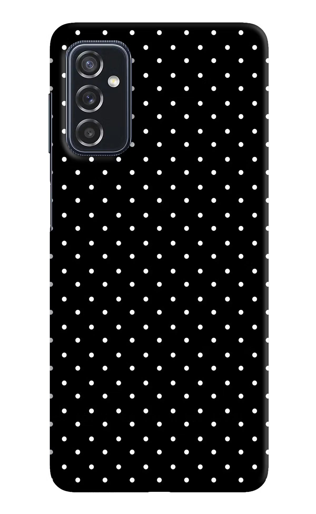 White Dots Samsung M52 5G Hard Case Back Cover by Casekaro