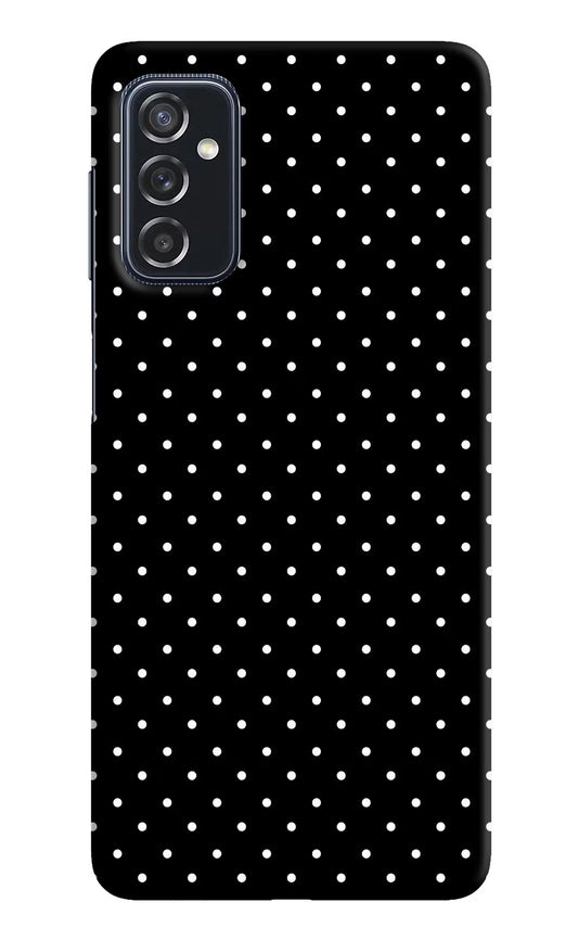 White Dots Samsung M52 5G Hard Case Back Cover by Casekaro