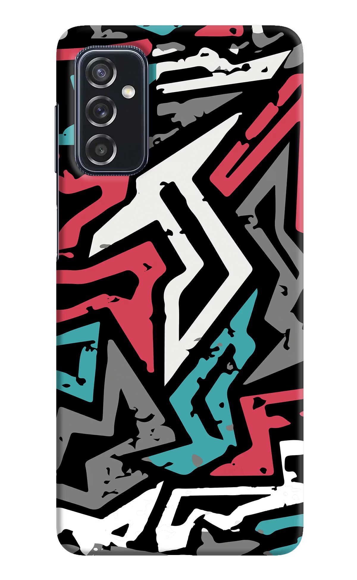 Geometric Graffiti Samsung M52 5G Hard Case Back Cover by Casekaro
