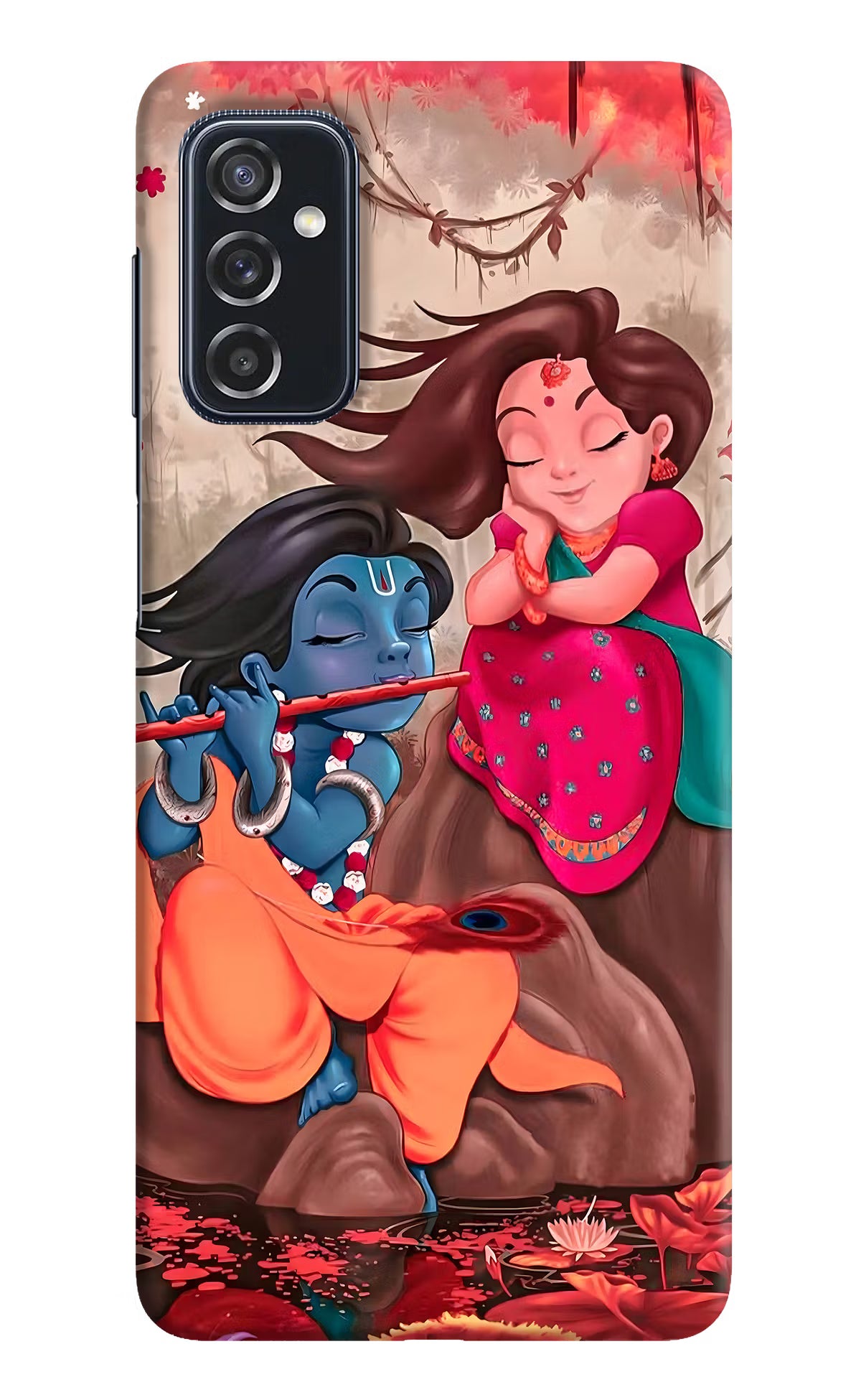 Radhe Krishna Samsung M52 5G Hard Case Back Cover by Casekaro