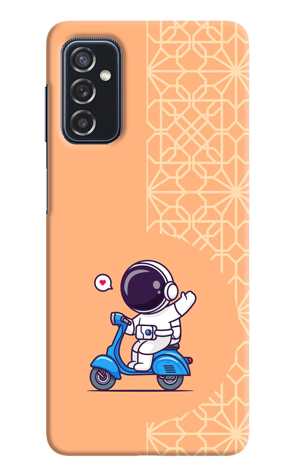 Cute Astronaut Riding Samsung M52 5G Hard Case Back Cover by Casekaro