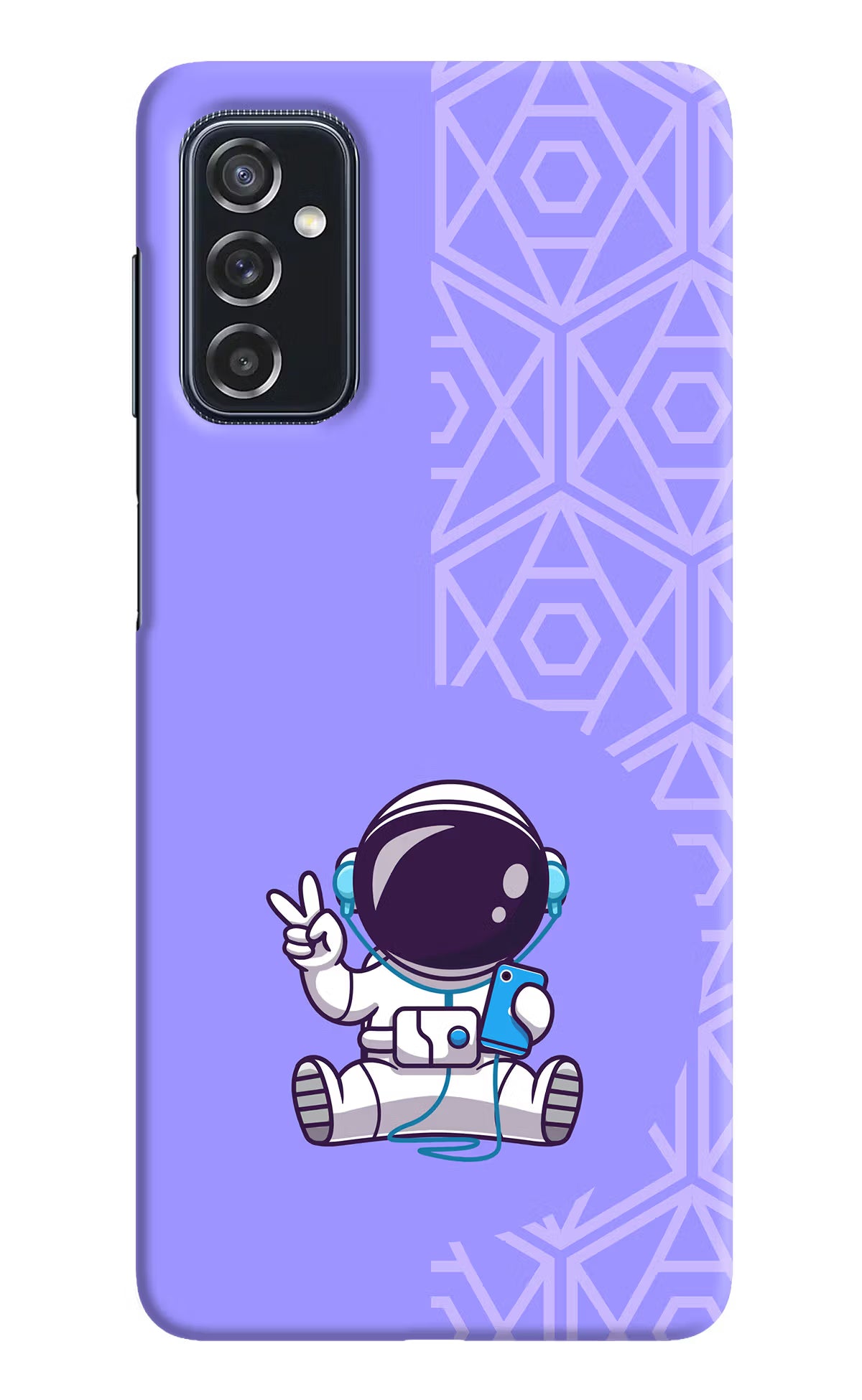 Cute Astronaut Chilling Samsung M52 5G Hard Case Back Cover by Casekaro