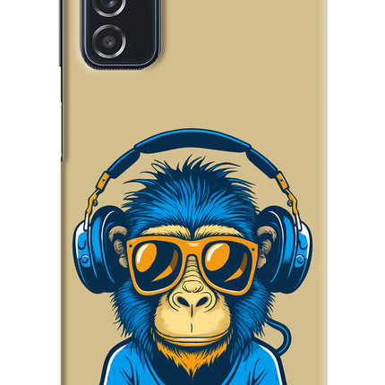 Monkey Headphone Samsung M52 5G Hard Case Back Cover by Casekaro