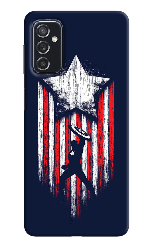 Captain America Marvel Art Samsung M52 5G Hard Case Back Cover by Casekaro
