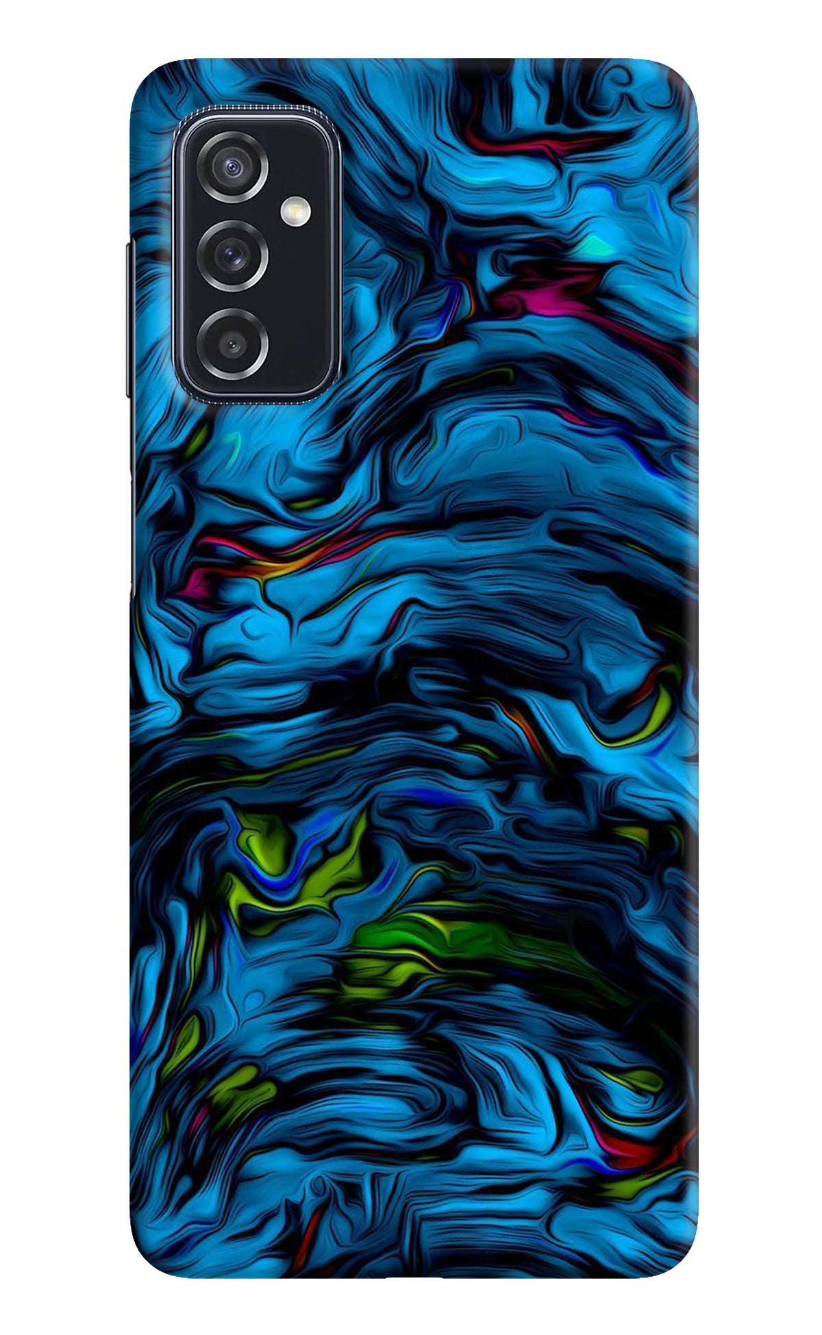 Dark Blue Abstract Samsung M52 5G Back Cover