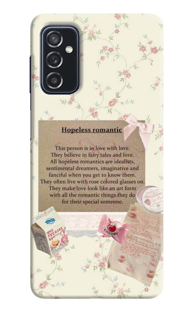 Hopeless Romantic Samsung M52 5G Hard Case Back Cover by Casekaro