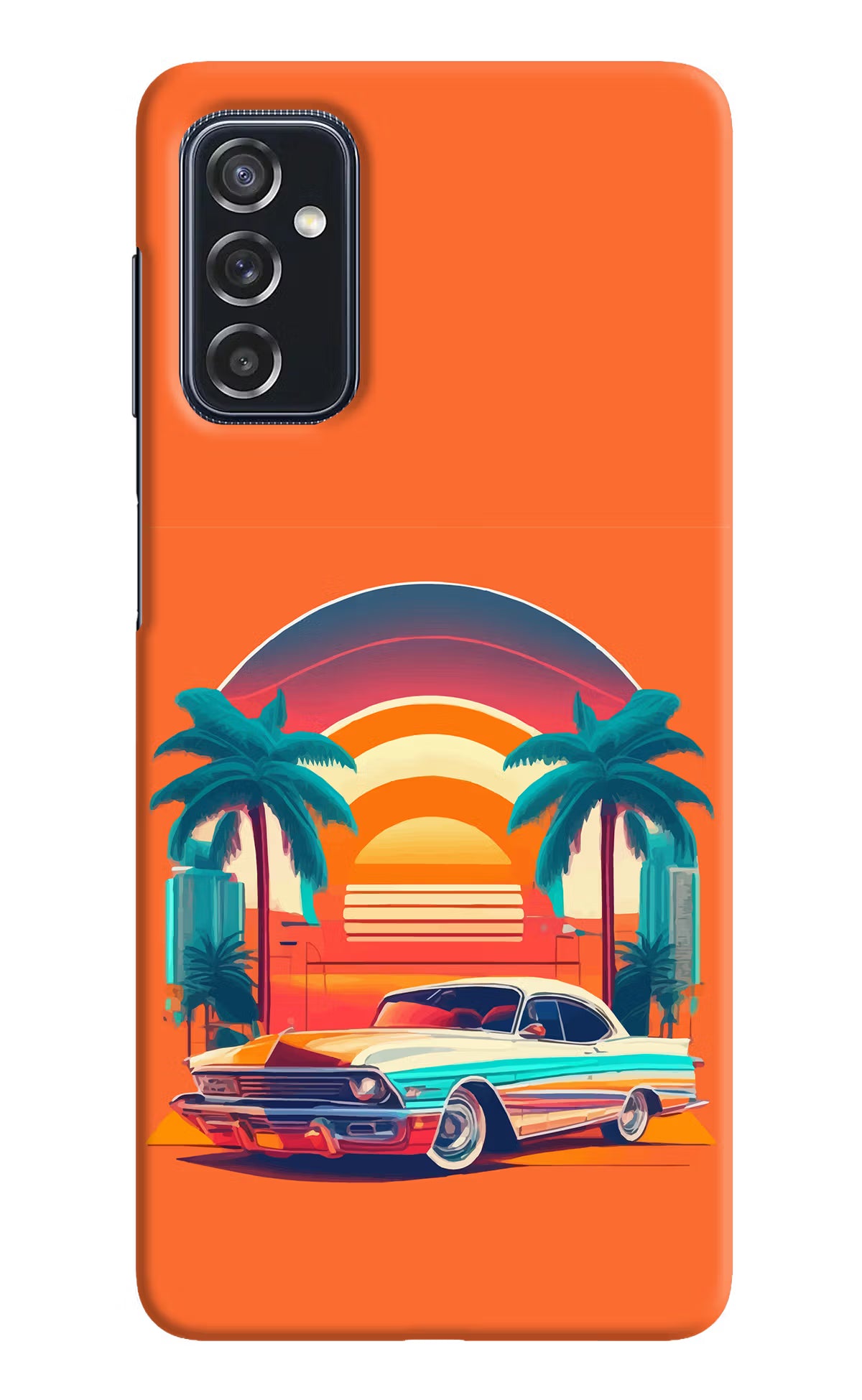 Palm Drive 80s Samsung M52 5G Hard Case Back Cover by Casekaro