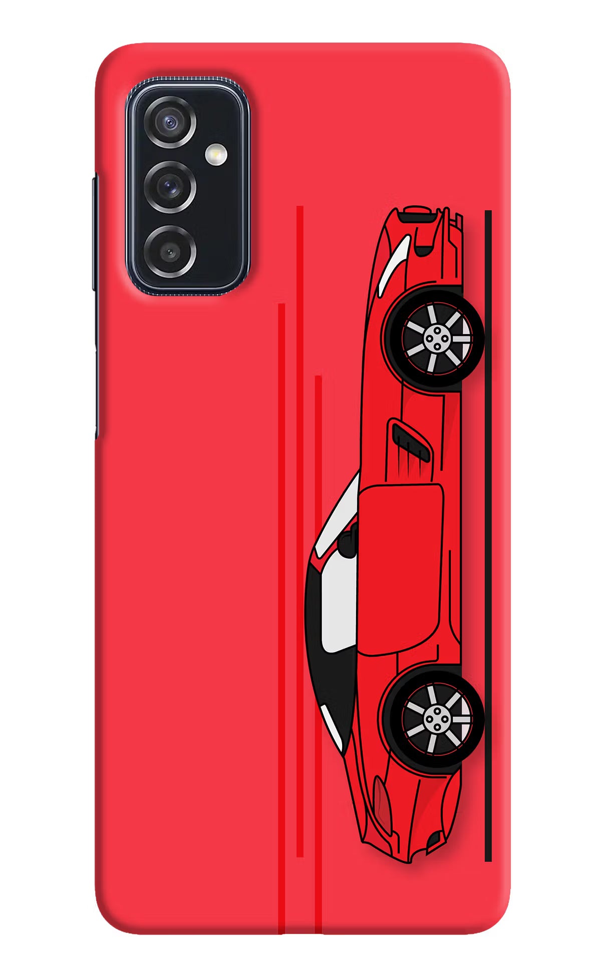 Red Velocity Samsung M52 5G Hard Case Back Cover by Casekaro
