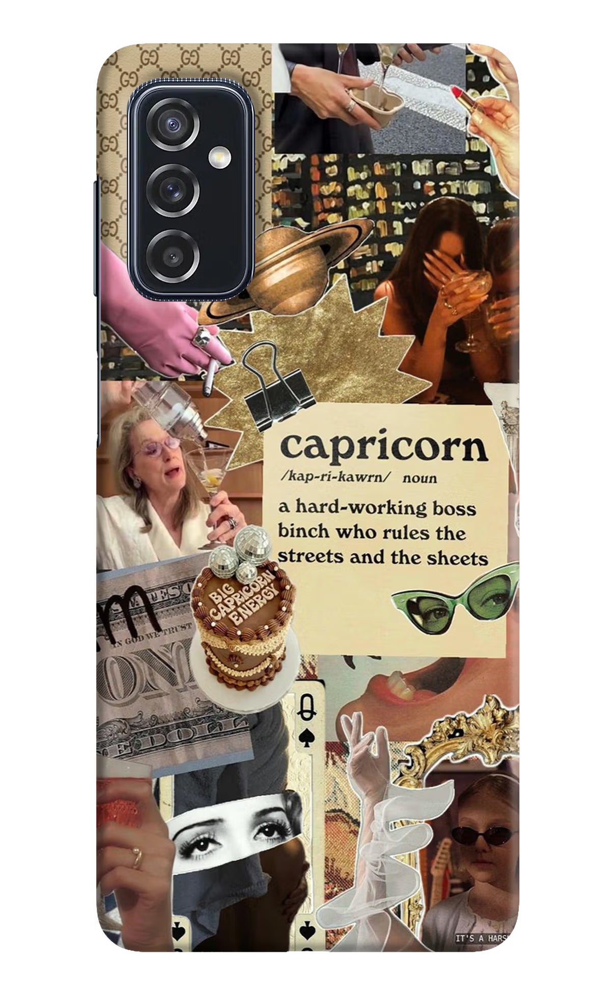 Capricorn Zodiac Samsung M52 5G Hard Case Back Cover by Casekaro