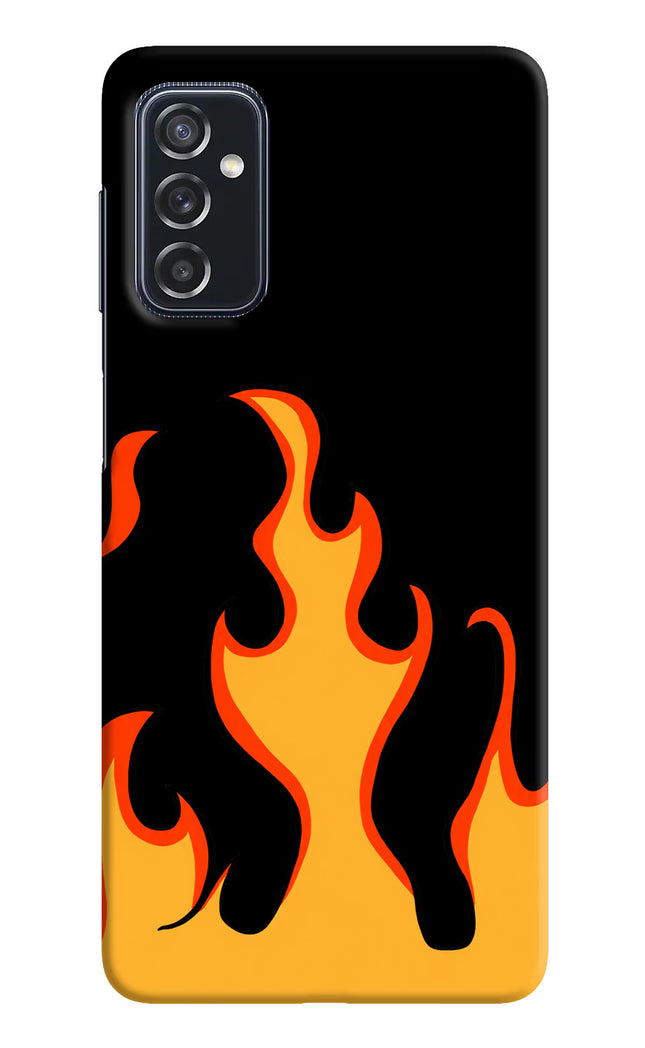 Fired Up – Black Samsung M52 5G Hard Case Back Cover by Casekaro