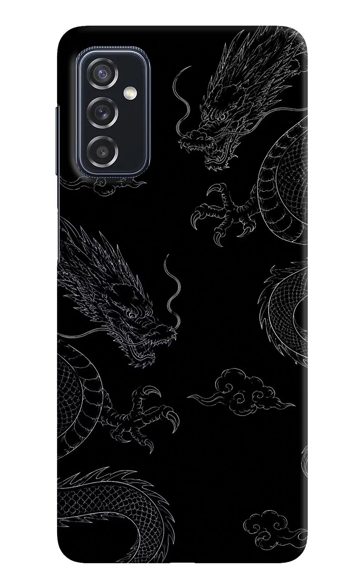 Twin Dragons Samsung M52 5G Hard Case Back Cover by Casekaro