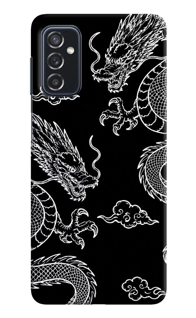 Twin Dragons Samsung M52 5G Hard Case Back Cover by Casekaro
