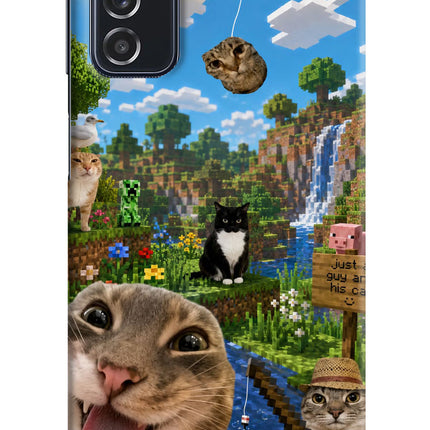 Minecraft Cat Chaos Samsung M52 5G Hard Case Back Cover by Casekaro