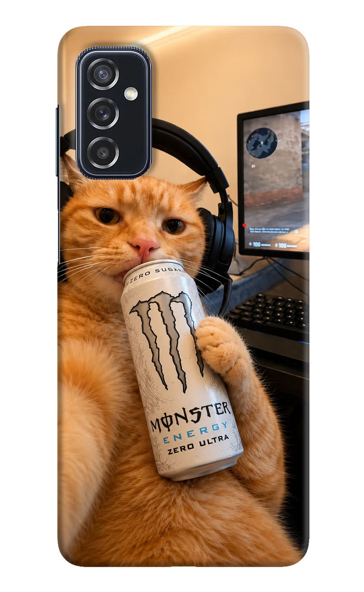 Gamer Cat Energy Samsung M52 5G Back Cover