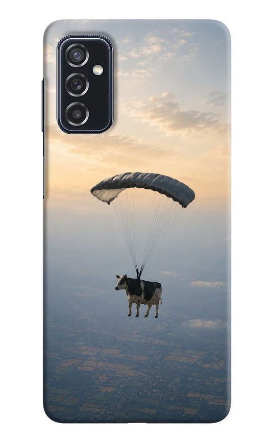 Skydiving Cow Samsung M52 5G Hard Case Back Cover by Casekaro