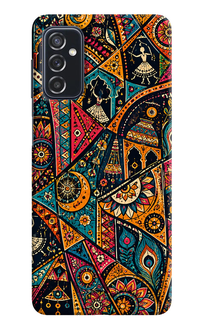 Folk Print Samsung M52 5G Hard Case Back Cover by Casekaro