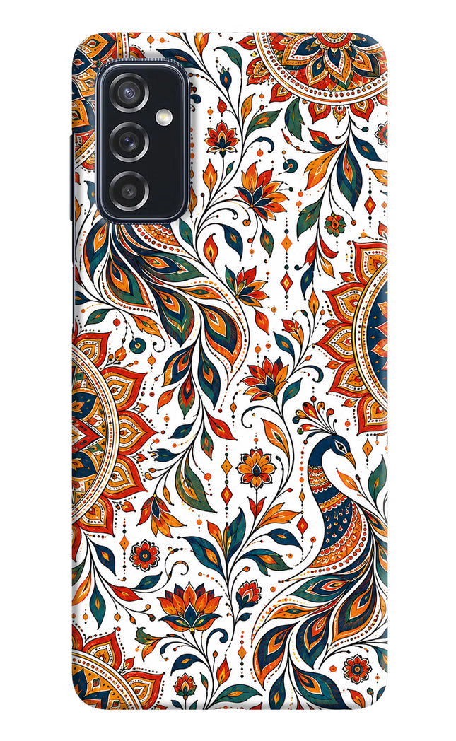 White Mayura Samsung M52 5G Hard Case Back Cover by Casekaro