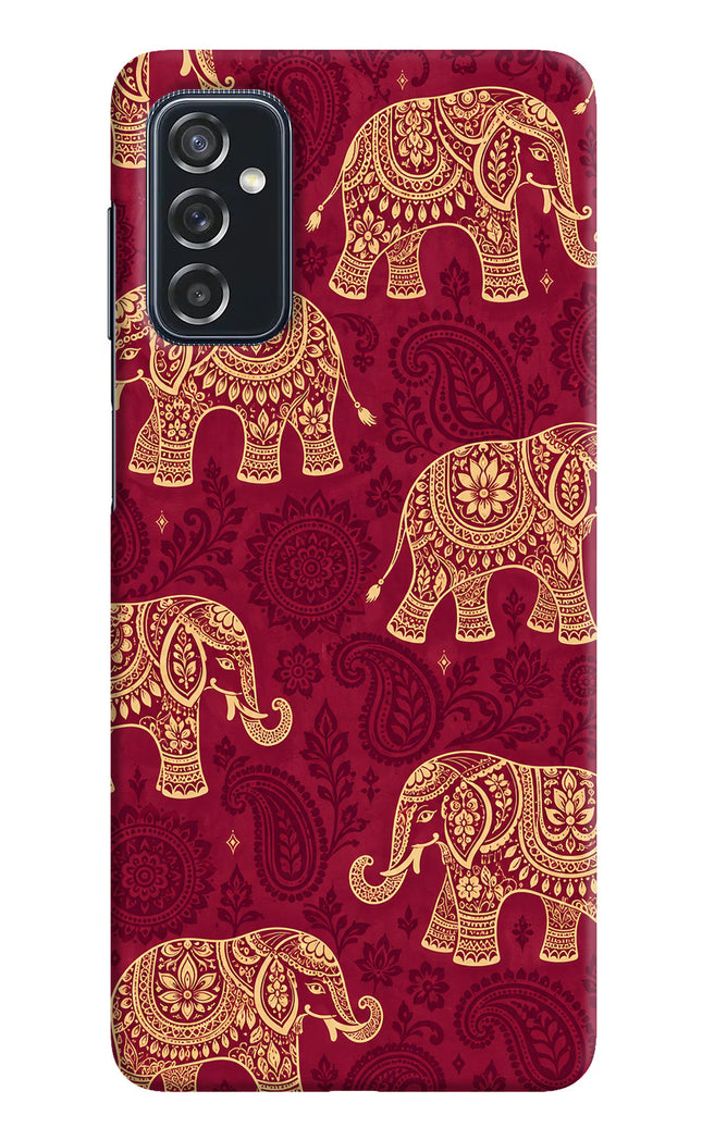 Maroon Elephant Samsung M52 5G Hard Case Back Cover by Casekaro