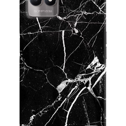 Black Marble Pattern Realme 8i Back Cover