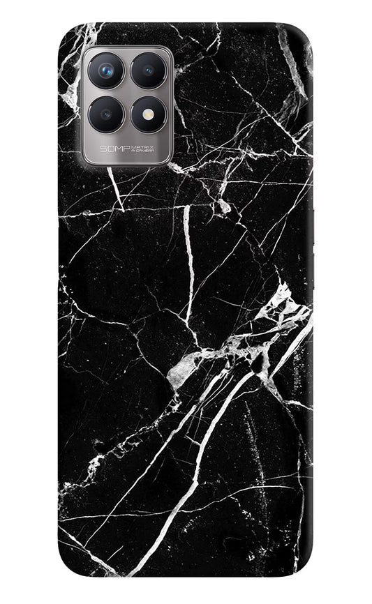 Black Marble Pattern Realme 8i Back Cover