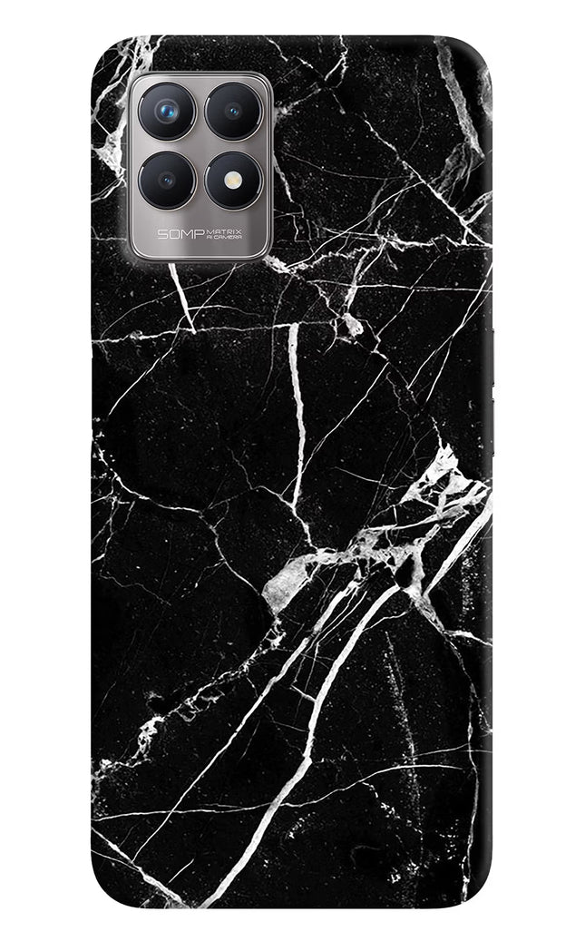 Black Marble Pattern Realme 8i Back Cover
