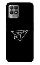 Paper Plane White Realme 8i Back Cover