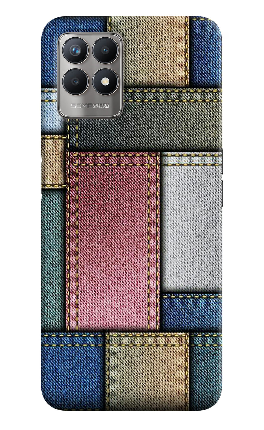 Multicolor Jeans Realme 8i Back Cover, Hard case