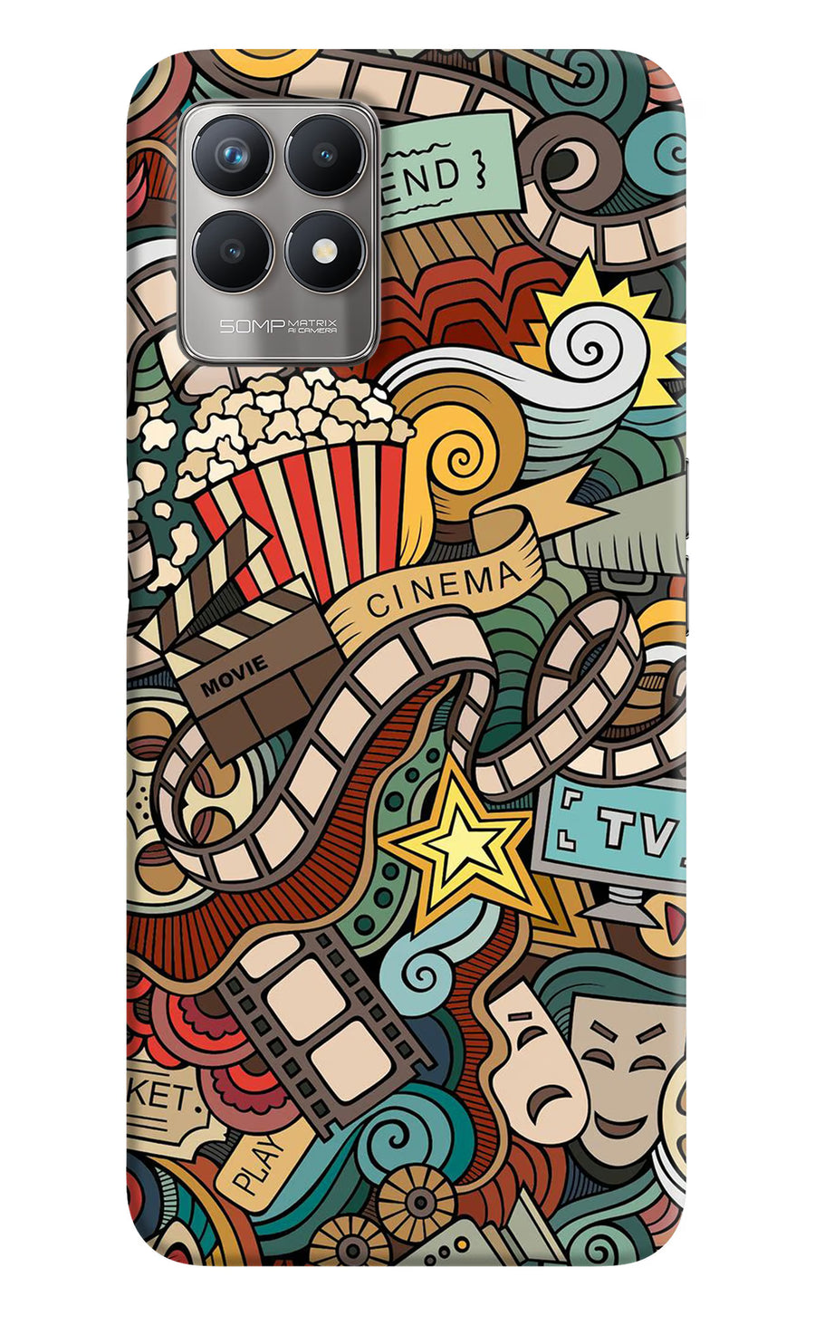 Cinema Abstract Realme 8i Back Cover, Hard case