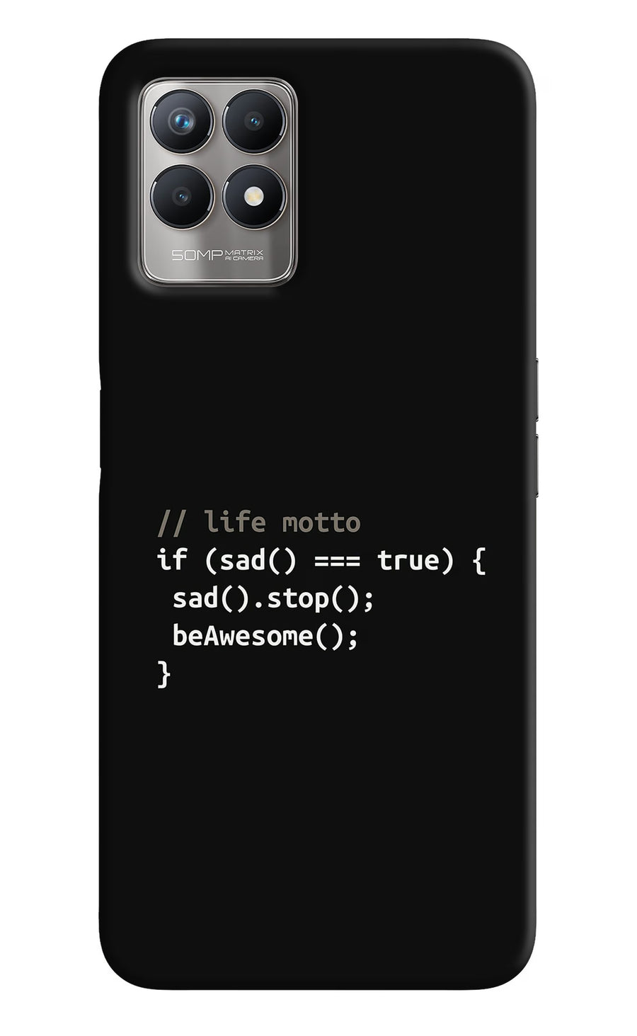 Life Motto Code Realme 8i Back Cover, Hard case