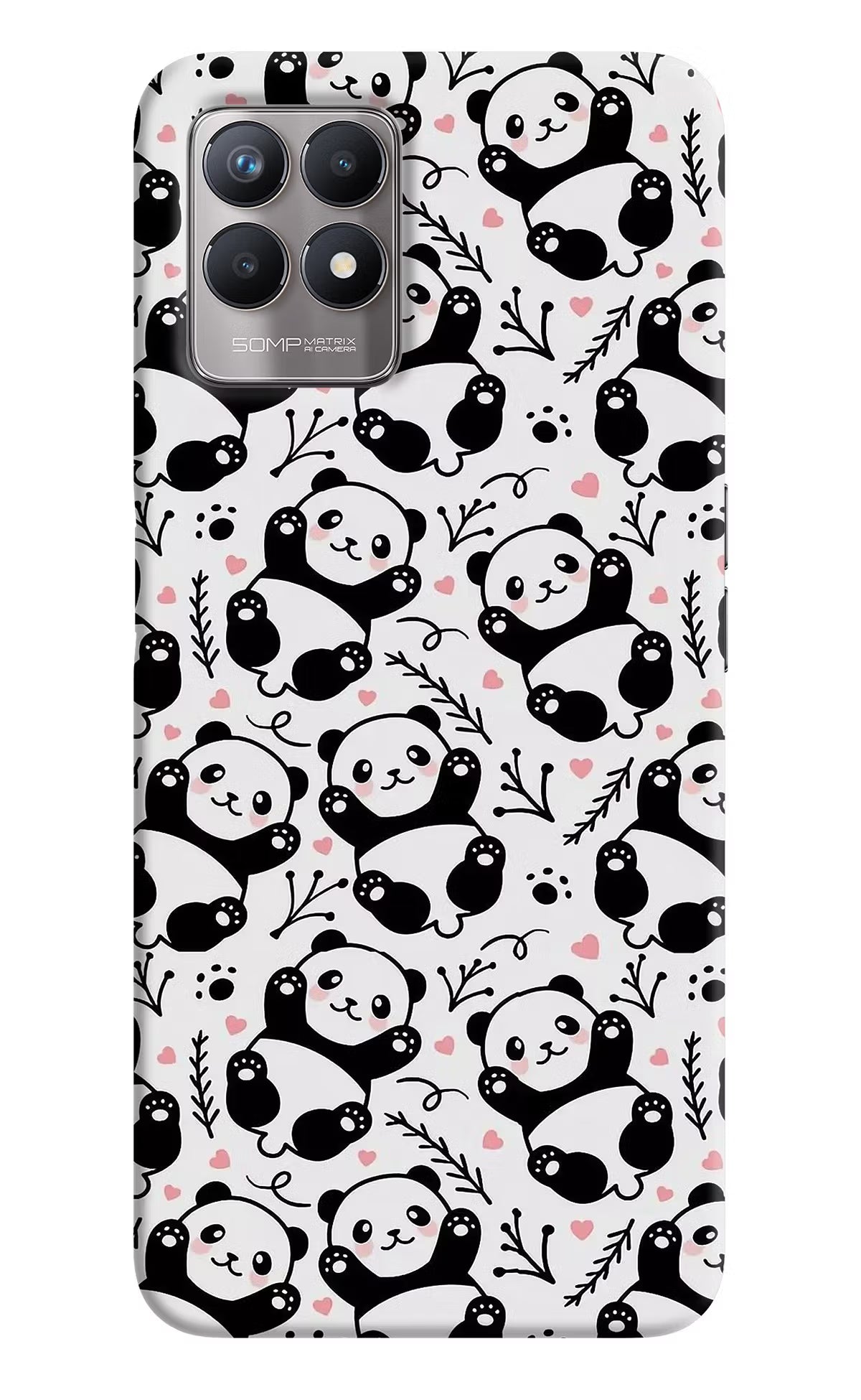 Cute Panda Realme 8i Back Cover