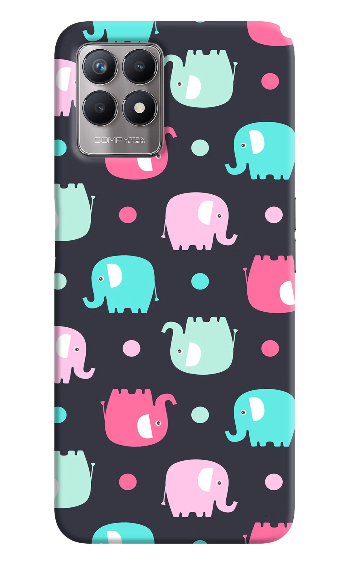 Elephants Realme 8i Back Cover