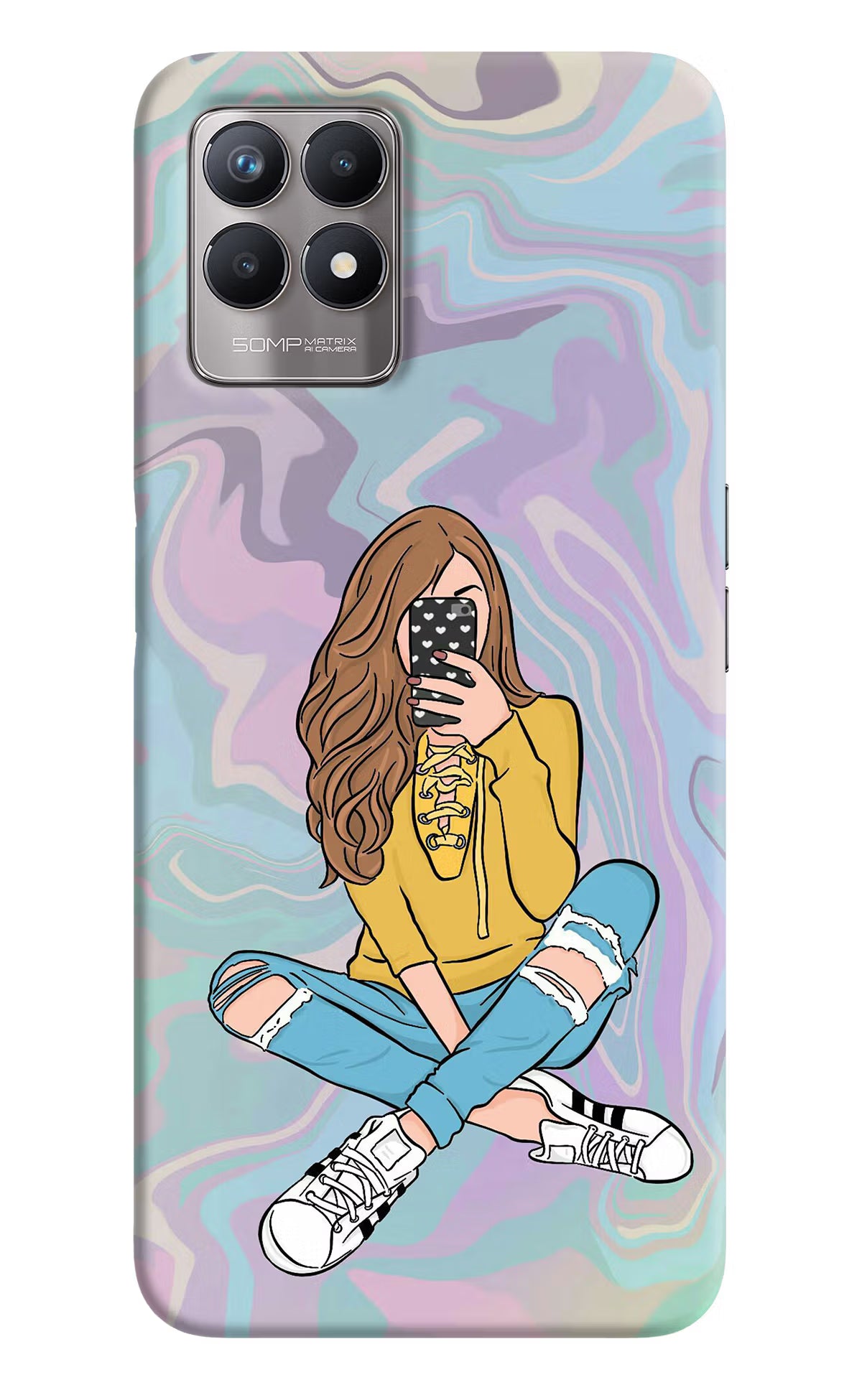 Selfie Girl Realme 8i Back Cover