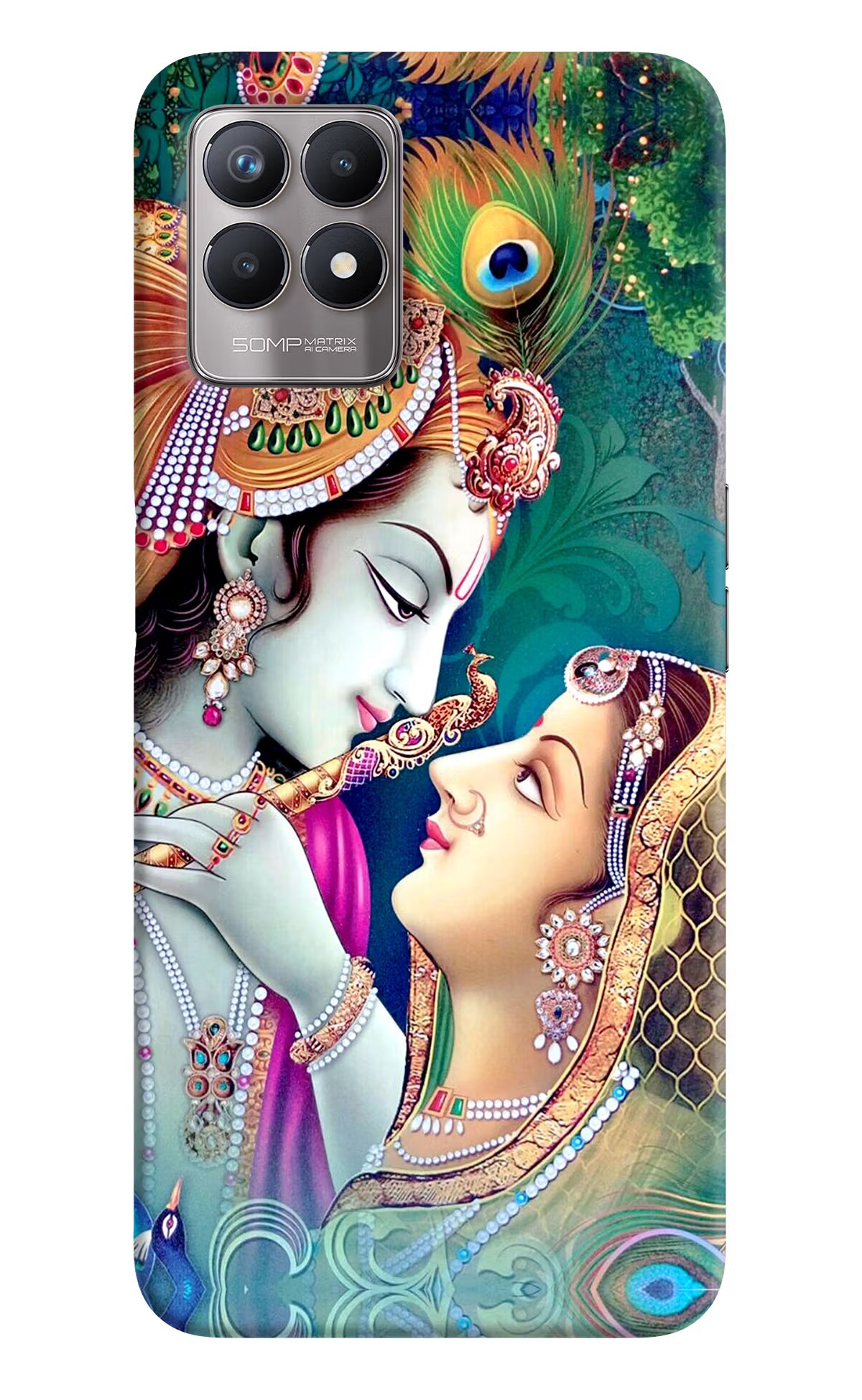 Lord Radha Krishna Realme 8i Back Cover