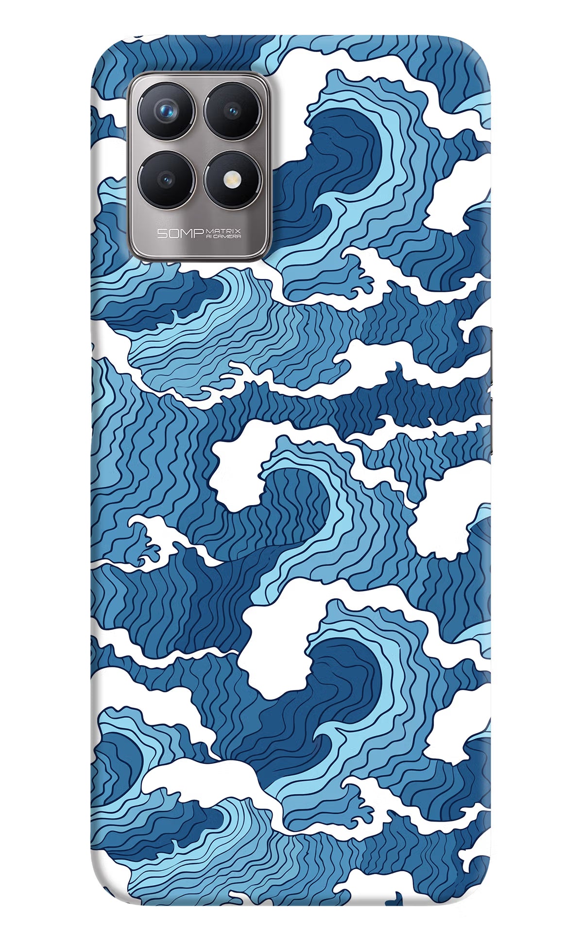 Blue Waves Realme 8i Back Cover
