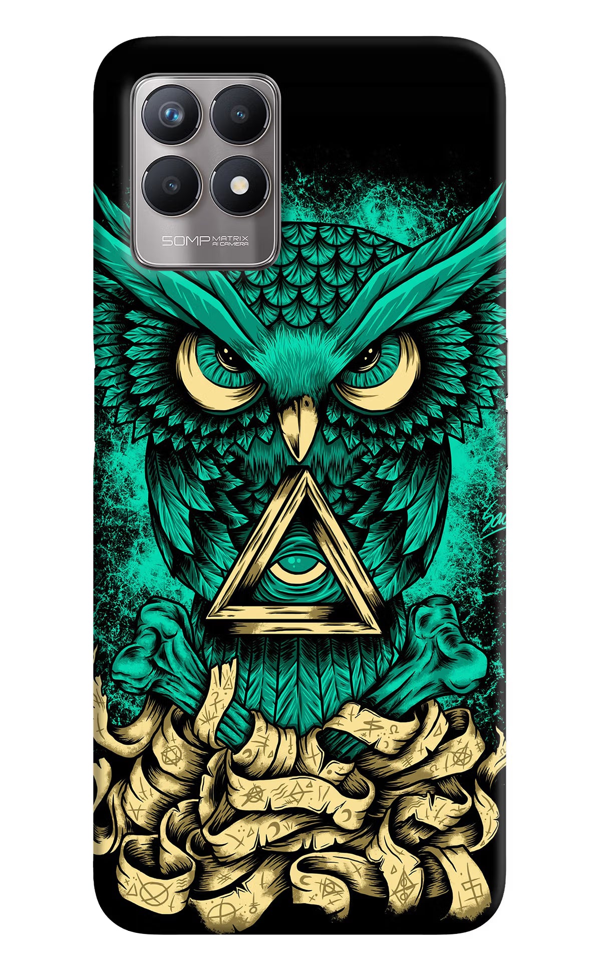 Green Owl Realme 8i Back Cover