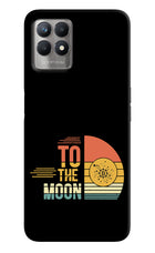 To the Moon Realme 8i Hard Case Back Cover by Casekaro
