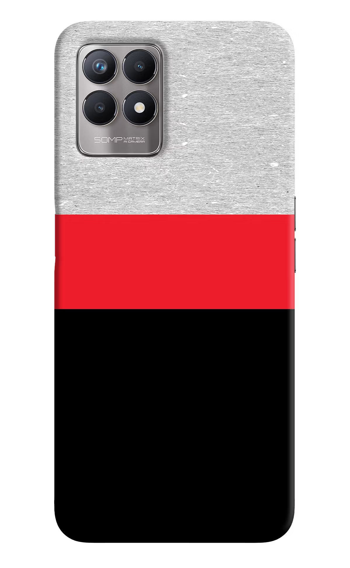 Tri Color Pattern Realme 8i Back Cover