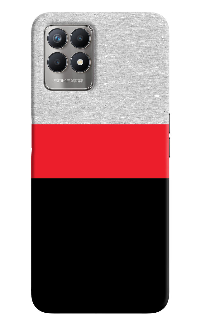Tri Color Pattern Realme 8i Hard Case Back Cover by Casekaro