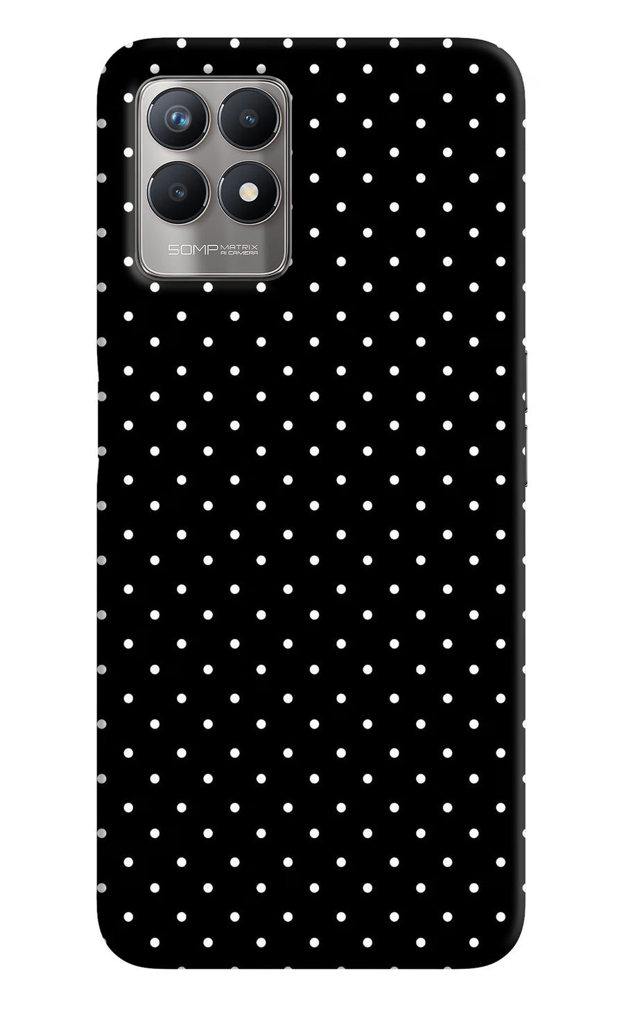 White Dots Realme 8i Back Cover, Hard case