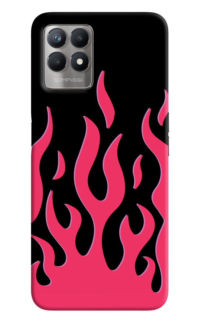 Fire Flames Realme 8i Hard Case Back Cover by Casekaro